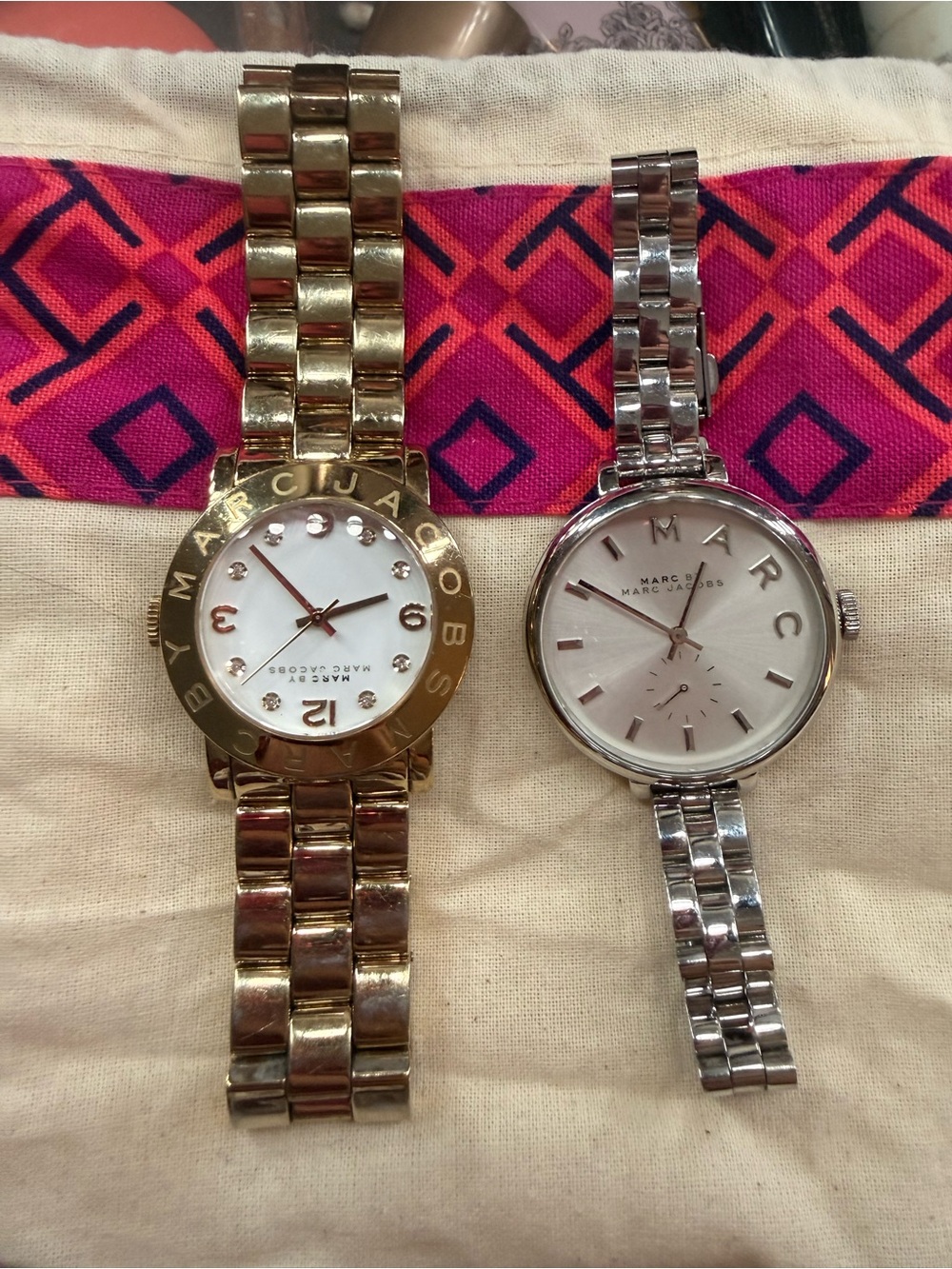 Marc Jacobs Two-Tone Gold and Silver Women's Bracelet Watch Set